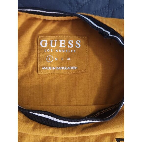 GUESS Los Angeles Mustard Yellow Logo T-Shirt (Size S) - Picture 5 of 5